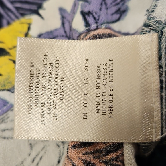 Anthropologie MAEVE Floral Print Bohemian Style Popover Top, size XL - Picture 12 of 13